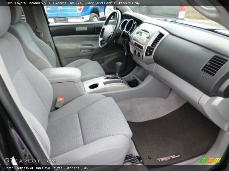 Black Sand Pearl / Graphite Gray 2009 Toyota Tacoma V6 TRD Access Cab 4x4