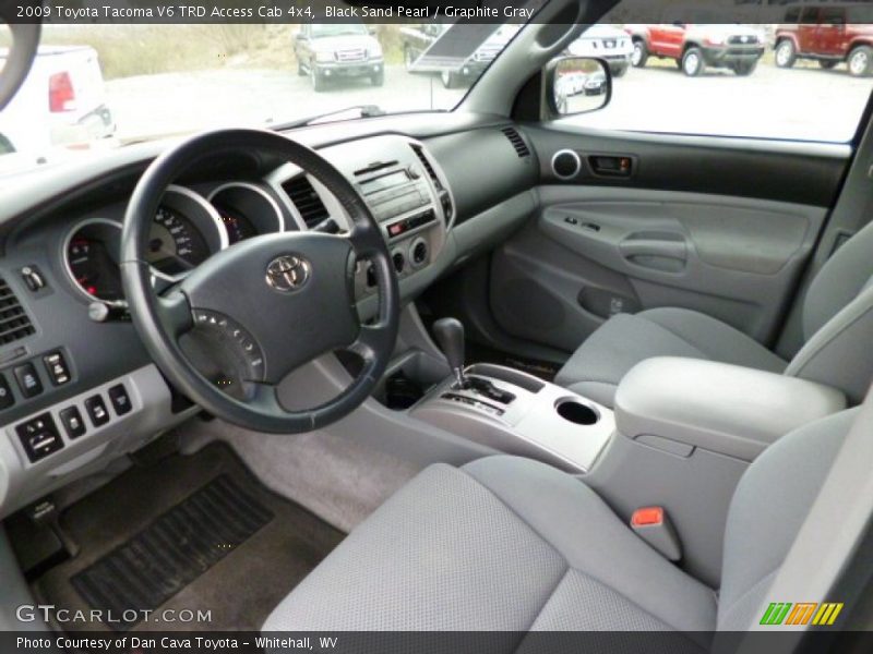Black Sand Pearl / Graphite Gray 2009 Toyota Tacoma V6 TRD Access Cab 4x4