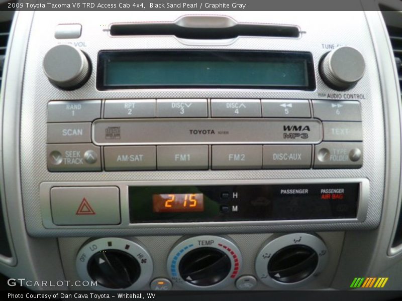 Black Sand Pearl / Graphite Gray 2009 Toyota Tacoma V6 TRD Access Cab 4x4
