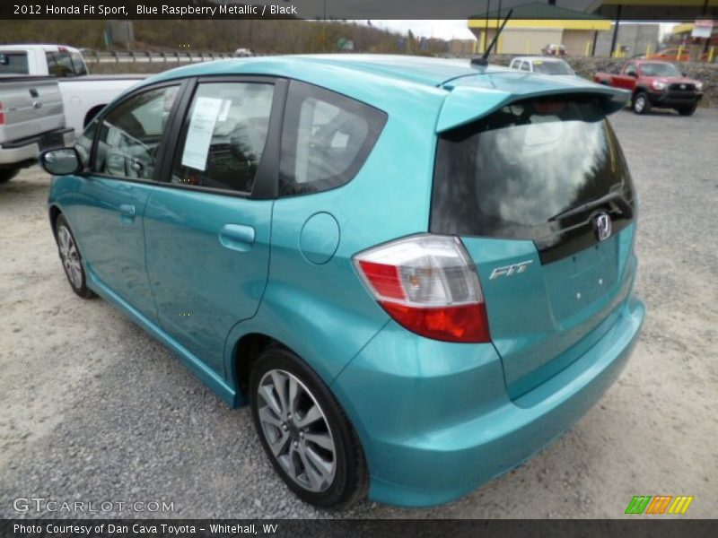 Blue Raspberry Metallic / Black 2012 Honda Fit Sport