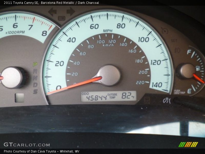 Barcelona Red Metallic / Dark Charcoal 2011 Toyota Camry SE