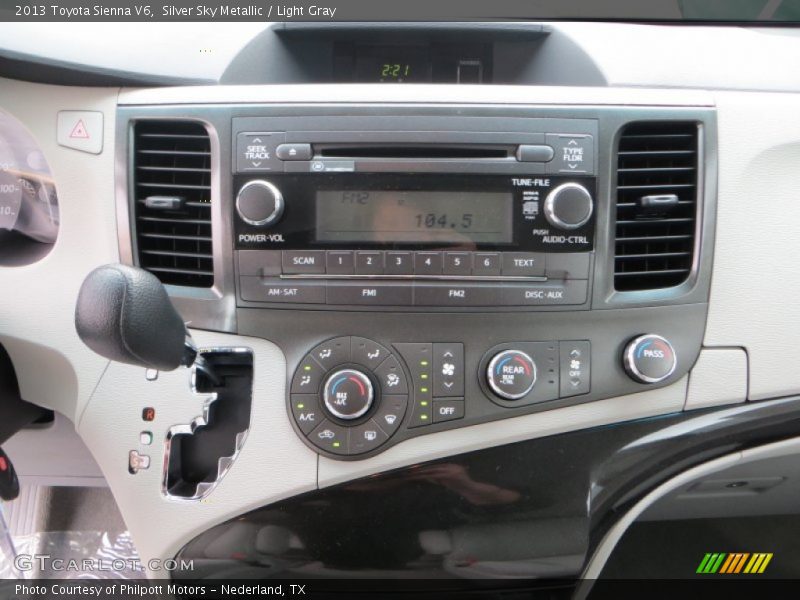 Silver Sky Metallic / Light Gray 2013 Toyota Sienna V6