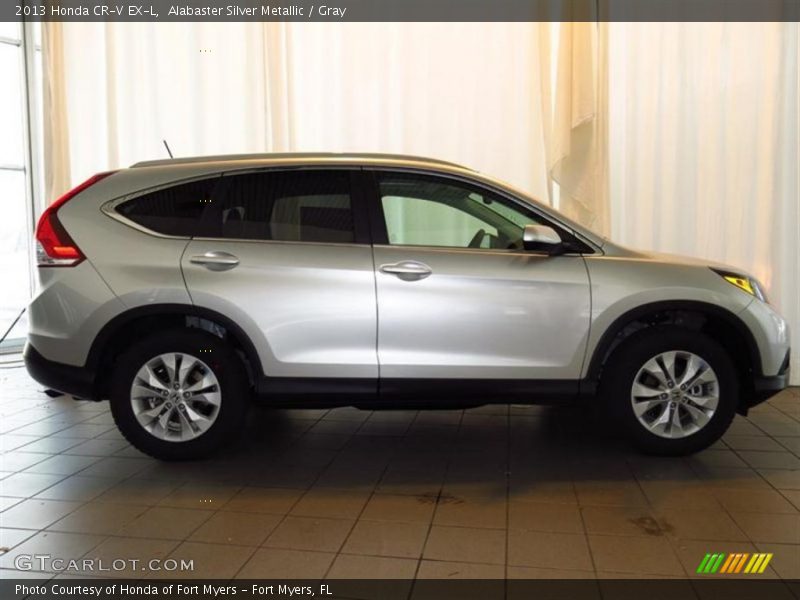 Alabaster Silver Metallic / Gray 2013 Honda CR-V EX-L