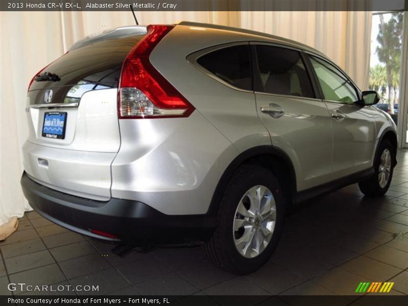 Alabaster Silver Metallic / Gray 2013 Honda CR-V EX-L