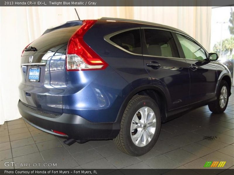 Twilight Blue Metallic / Gray 2013 Honda CR-V EX-L