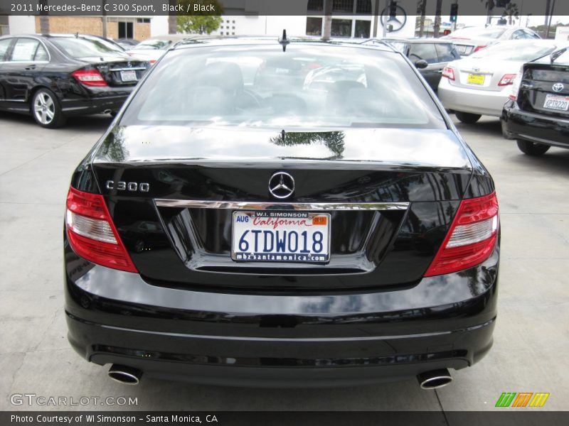 Black / Black 2011 Mercedes-Benz C 300 Sport