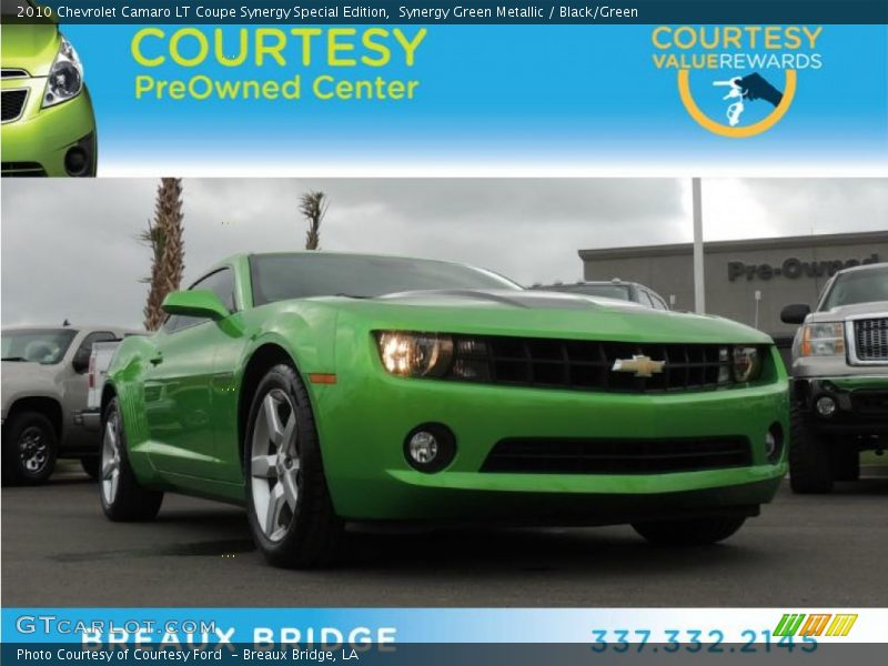 Synergy Green Metallic / Black/Green 2010 Chevrolet Camaro LT Coupe Synergy Special Edition