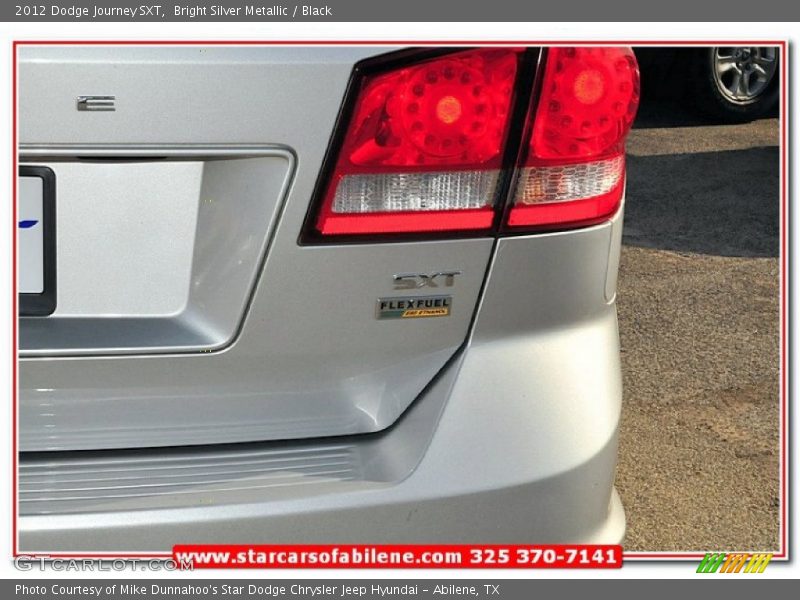 Bright Silver Metallic / Black 2012 Dodge Journey SXT