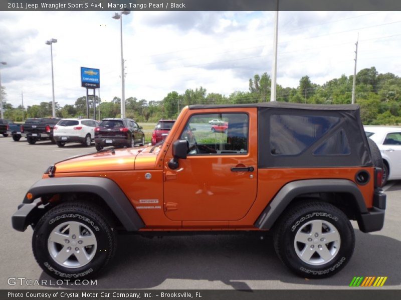 Mango Tango Pearl / Black 2011 Jeep Wrangler Sport S 4x4