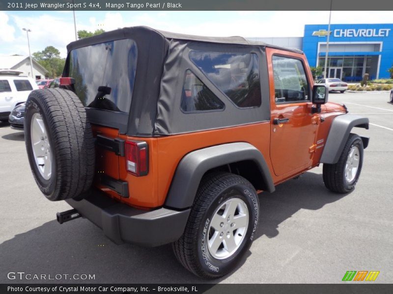 Mango Tango Pearl / Black 2011 Jeep Wrangler Sport S 4x4