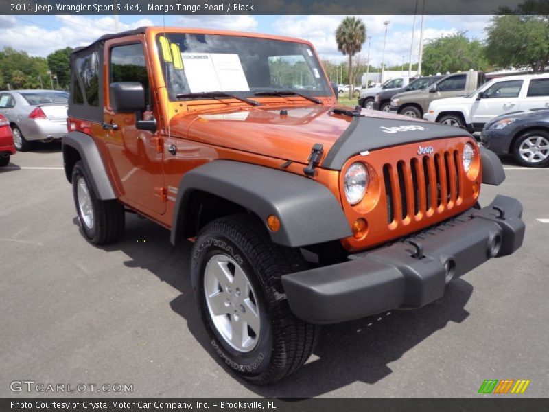 Mango Tango Pearl / Black 2011 Jeep Wrangler Sport S 4x4