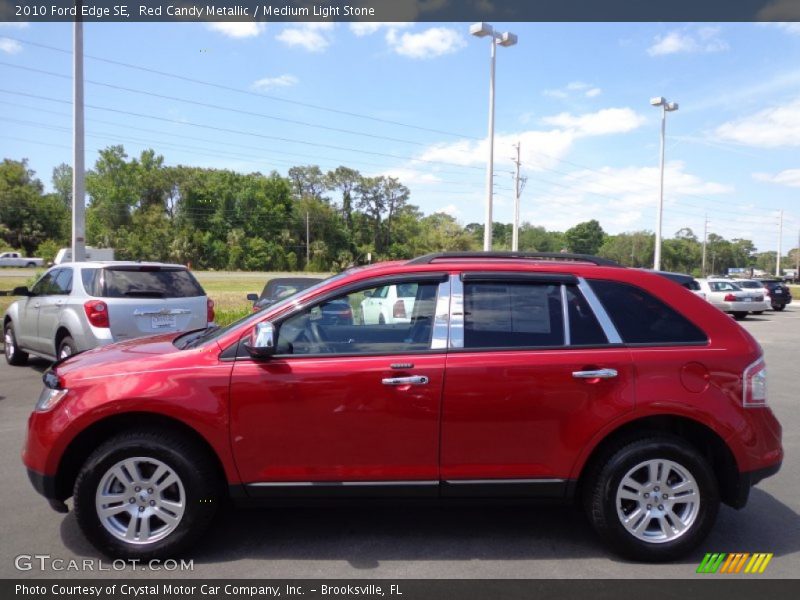 Red Candy Metallic / Medium Light Stone 2010 Ford Edge SE