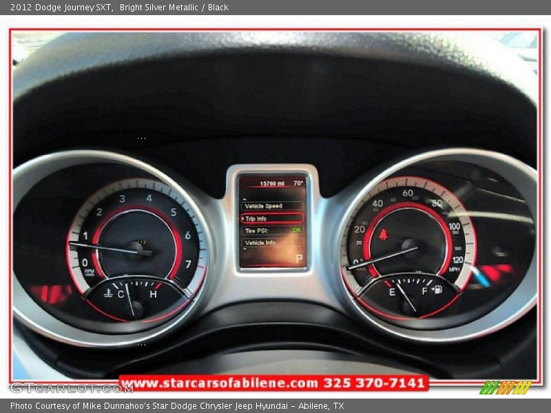 Bright Silver Metallic / Black 2012 Dodge Journey SXT