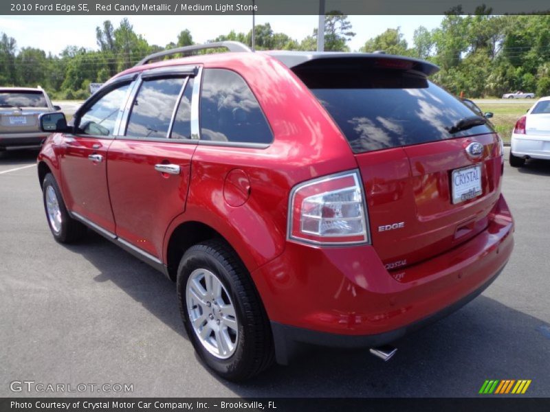 Red Candy Metallic / Medium Light Stone 2010 Ford Edge SE