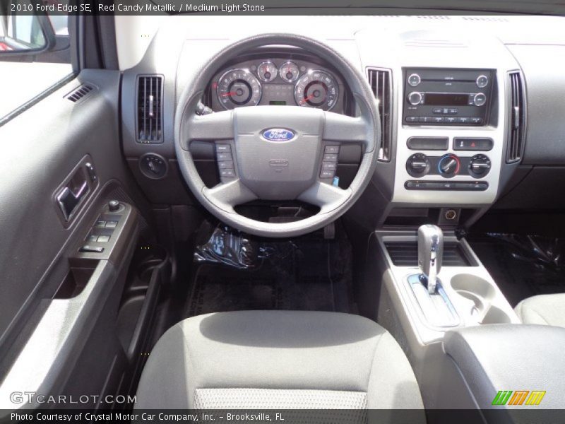 Red Candy Metallic / Medium Light Stone 2010 Ford Edge SE