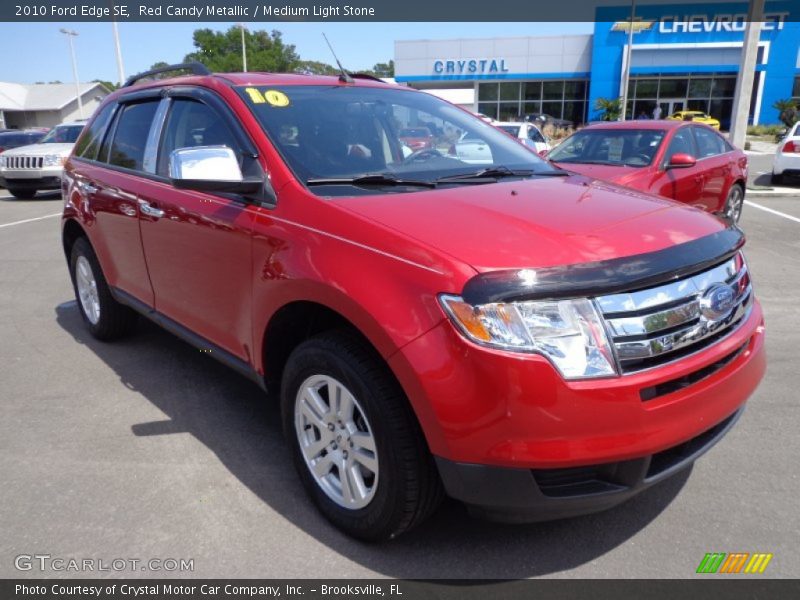 Red Candy Metallic / Medium Light Stone 2010 Ford Edge SE