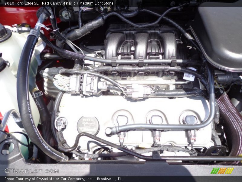Red Candy Metallic / Medium Light Stone 2010 Ford Edge SE
