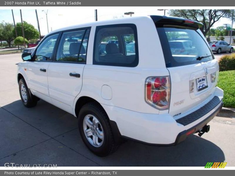 Taffeta White / Saddle 2007 Honda Pilot LX