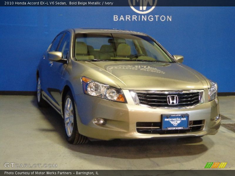 Bold Beige Metallic / Ivory 2010 Honda Accord EX-L V6 Sedan