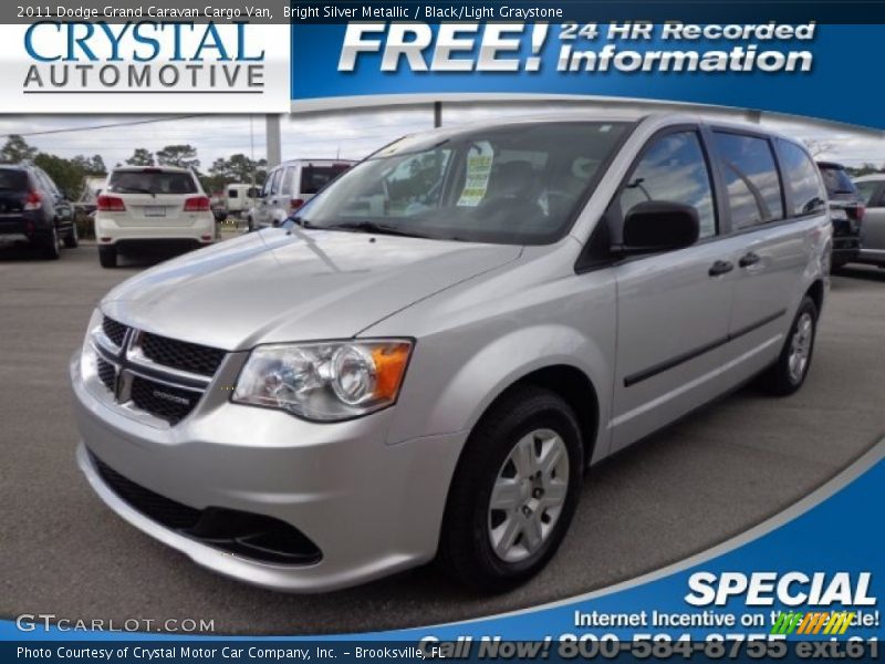 Bright Silver Metallic / Black/Light Graystone 2011 Dodge Grand Caravan Cargo Van