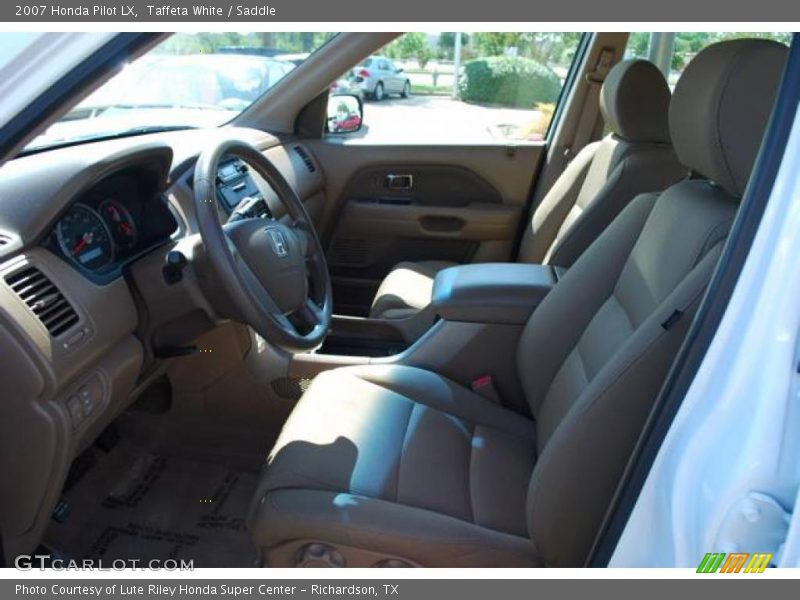 Taffeta White / Saddle 2007 Honda Pilot LX