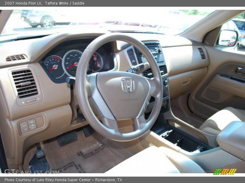 Taffeta White / Saddle 2007 Honda Pilot LX