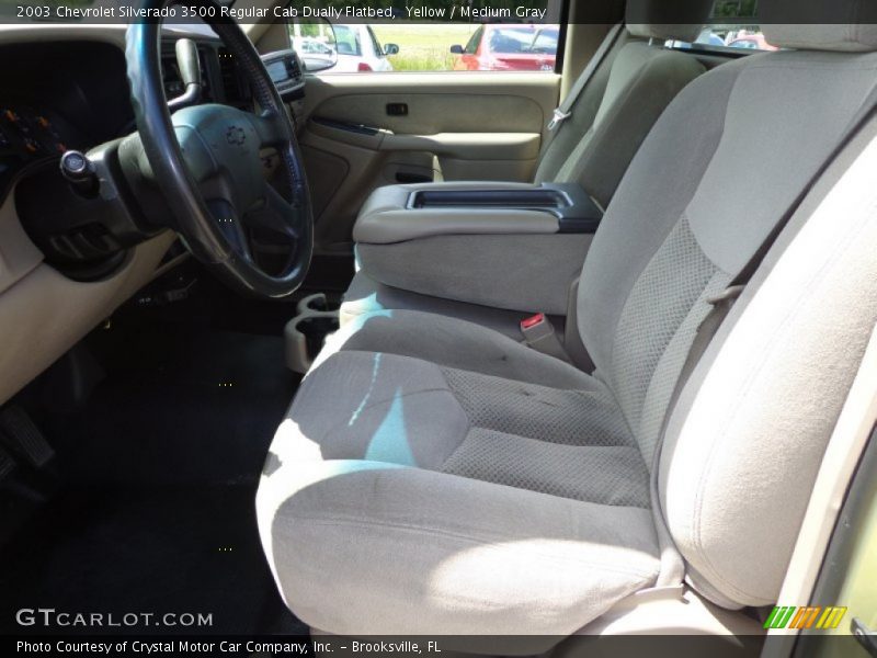 Yellow / Medium Gray 2003 Chevrolet Silverado 3500 Regular Cab Dually Flatbed