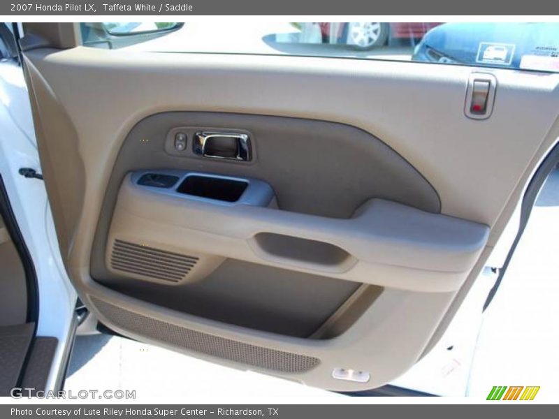 Taffeta White / Saddle 2007 Honda Pilot LX