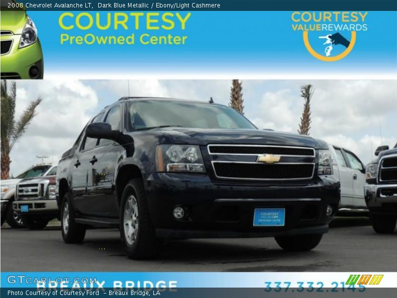 Dark Blue Metallic / Ebony/Light Cashmere 2008 Chevrolet Avalanche LT