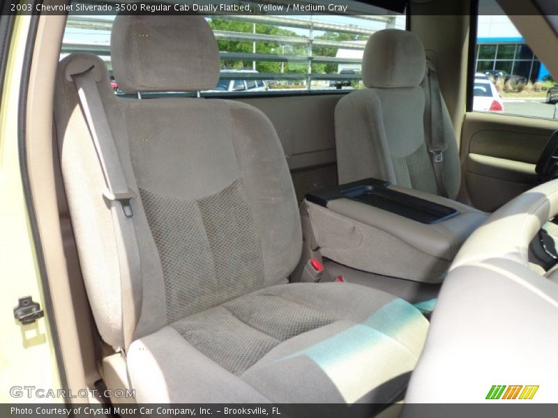 Yellow / Medium Gray 2003 Chevrolet Silverado 3500 Regular Cab Dually Flatbed