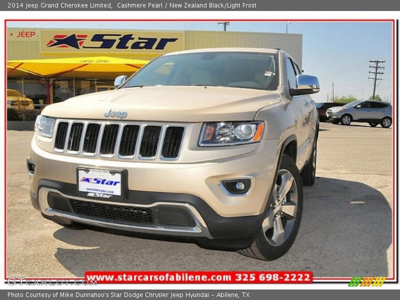 Cashmere Pearl / New Zealand Black/Light Frost 2014 Jeep Grand Cherokee Limited