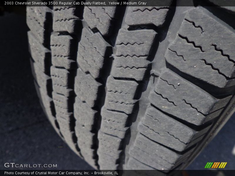 Yellow / Medium Gray 2003 Chevrolet Silverado 3500 Regular Cab Dually Flatbed