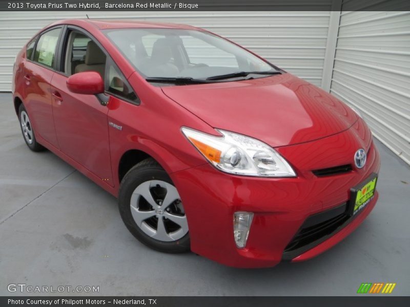 Barcelona Red Metallic / Bisque 2013 Toyota Prius Two Hybrid