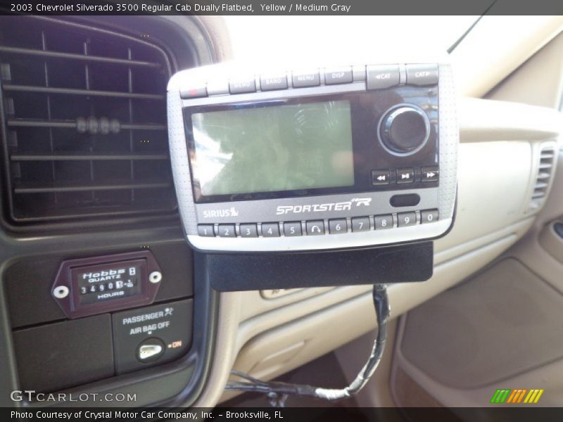 Yellow / Medium Gray 2003 Chevrolet Silverado 3500 Regular Cab Dually Flatbed