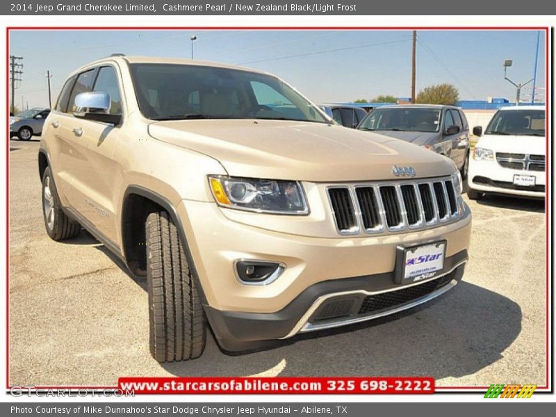 Cashmere Pearl / New Zealand Black/Light Frost 2014 Jeep Grand Cherokee Limited