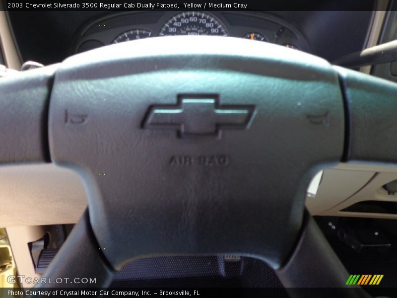 Yellow / Medium Gray 2003 Chevrolet Silverado 3500 Regular Cab Dually Flatbed