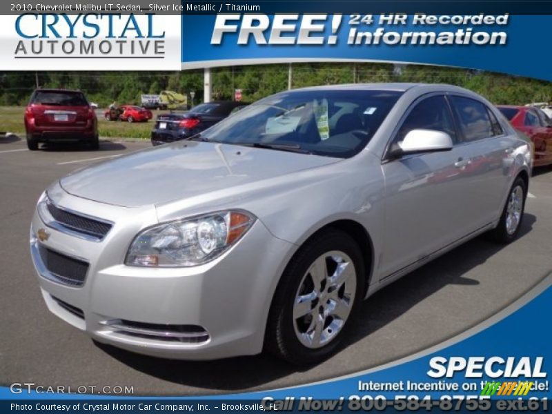 Silver Ice Metallic / Titanium 2010 Chevrolet Malibu LT Sedan