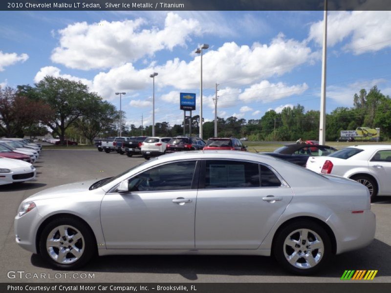 Silver Ice Metallic / Titanium 2010 Chevrolet Malibu LT Sedan