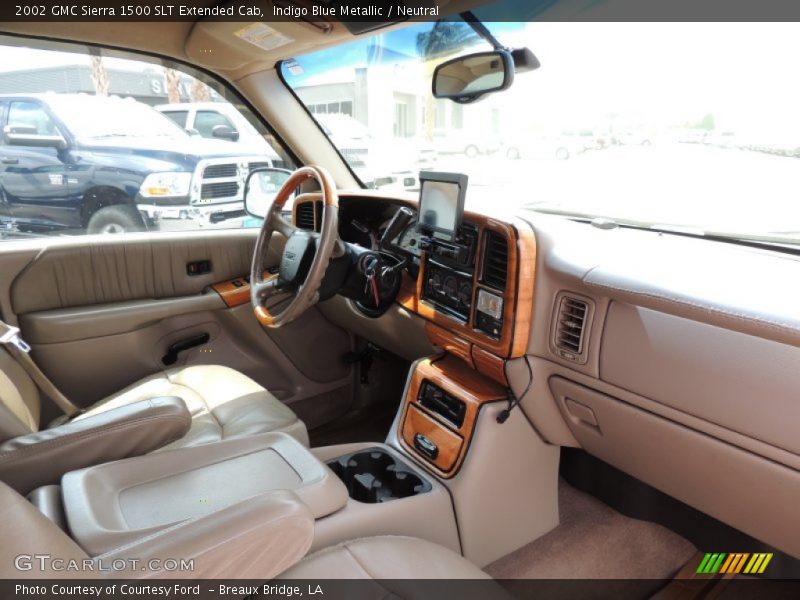 Indigo Blue Metallic / Neutral 2002 GMC Sierra 1500 SLT Extended Cab