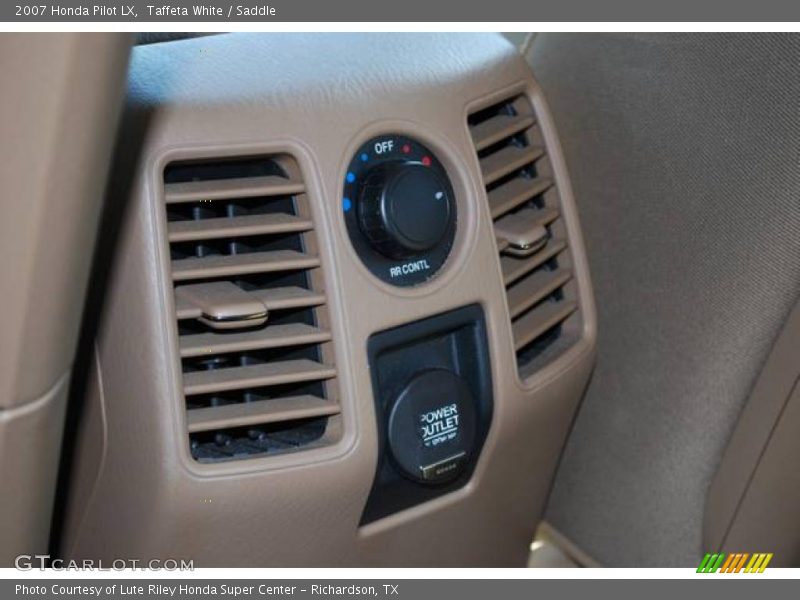 Taffeta White / Saddle 2007 Honda Pilot LX