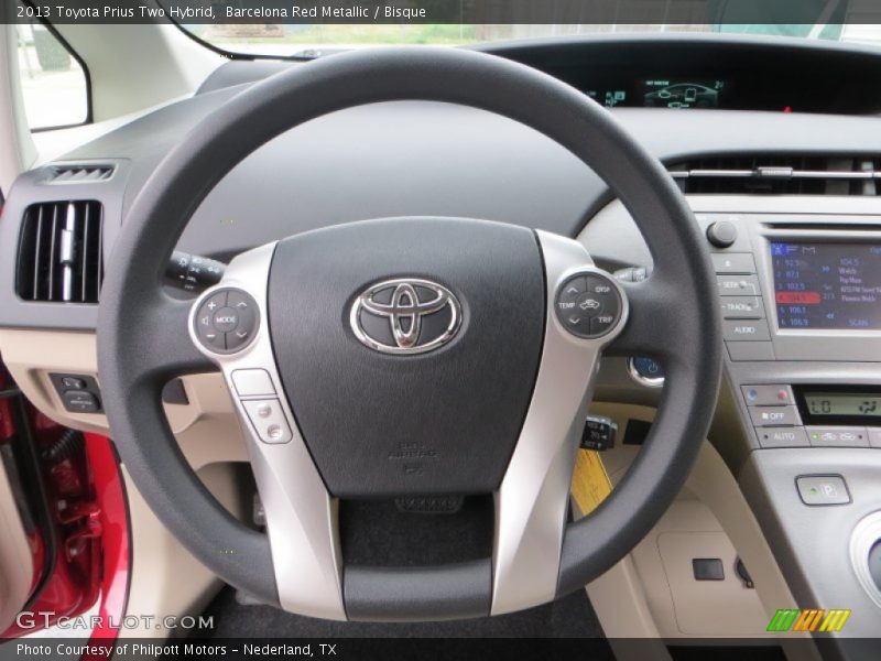 Barcelona Red Metallic / Bisque 2013 Toyota Prius Two Hybrid
