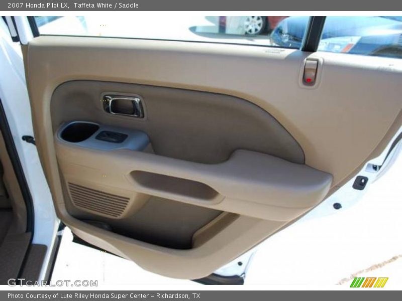Taffeta White / Saddle 2007 Honda Pilot LX