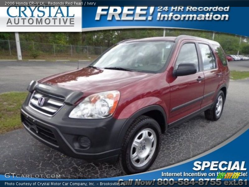 Redondo Red Pearl / Ivory 2006 Honda CR-V LX