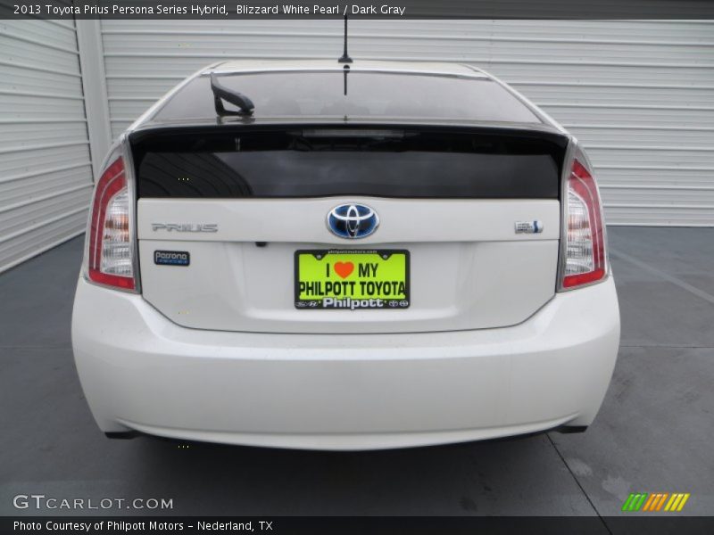 Blizzard White Pearl / Dark Gray 2013 Toyota Prius Persona Series Hybrid