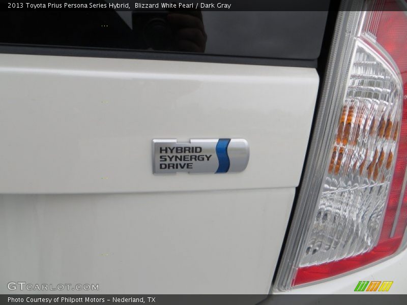 Blizzard White Pearl / Dark Gray 2013 Toyota Prius Persona Series Hybrid
