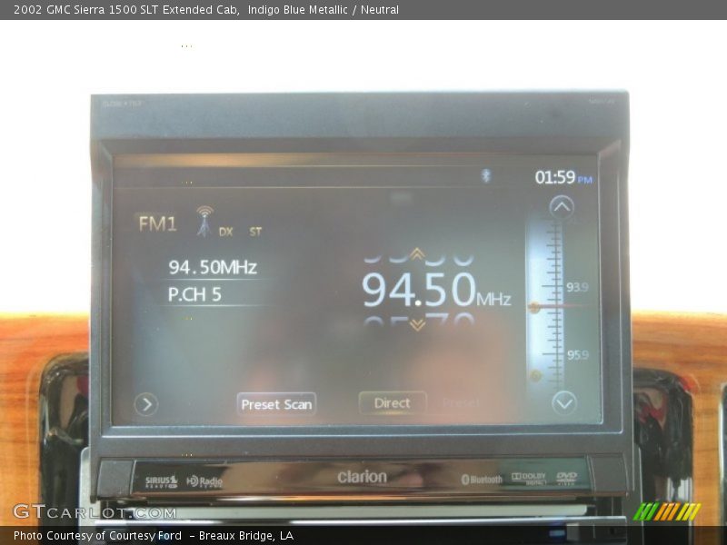 Indigo Blue Metallic / Neutral 2002 GMC Sierra 1500 SLT Extended Cab