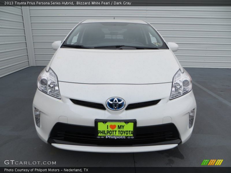 Blizzard White Pearl / Dark Gray 2013 Toyota Prius Persona Series Hybrid