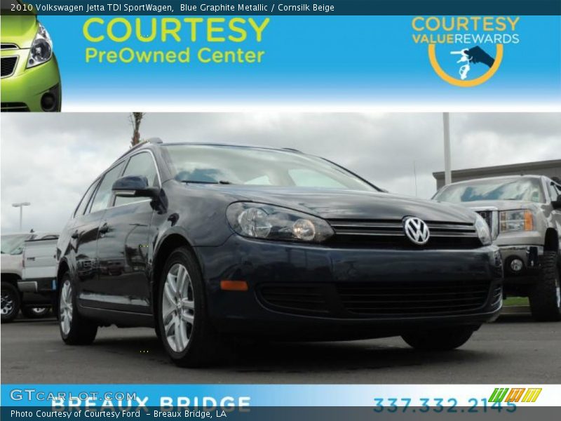 Blue Graphite Metallic / Cornsilk Beige 2010 Volkswagen Jetta TDI SportWagen