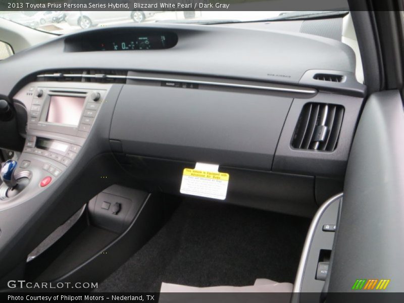 Blizzard White Pearl / Dark Gray 2013 Toyota Prius Persona Series Hybrid
