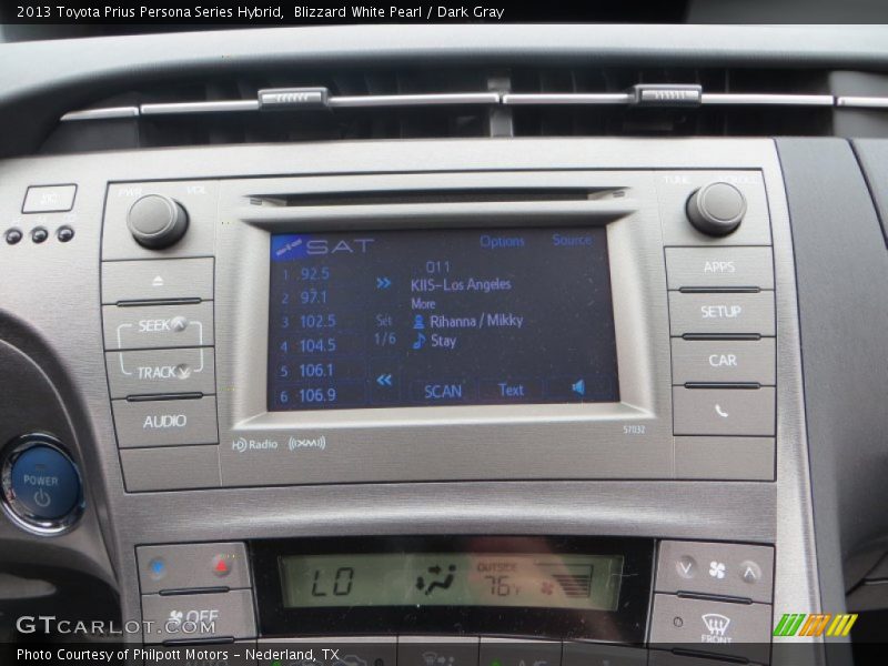 Blizzard White Pearl / Dark Gray 2013 Toyota Prius Persona Series Hybrid